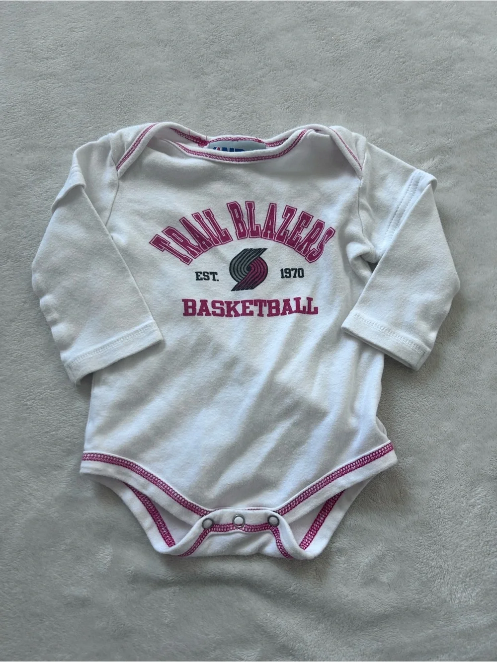 Vintage Y2K Portland Trail Blazers NBA White & Red Bodysuit
